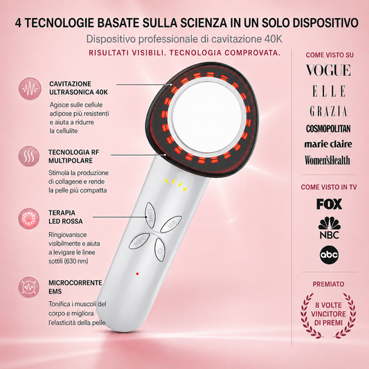 LUXONOVA™ Body Sculpt Dispositivo Professionale Anticellulite a Ultrasuoni 40K
